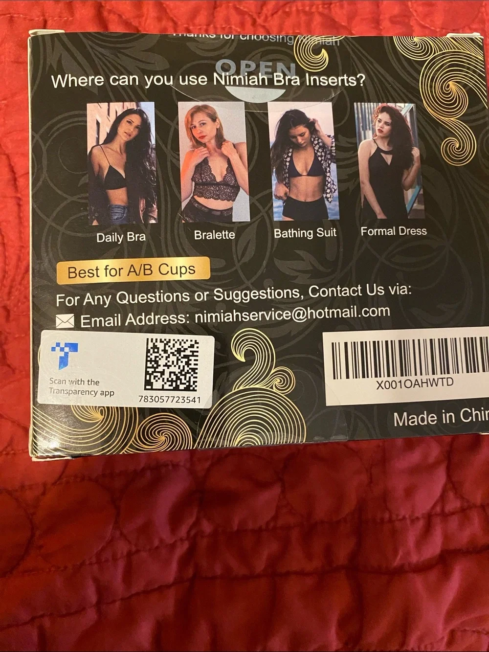 Nimiah silicone bra